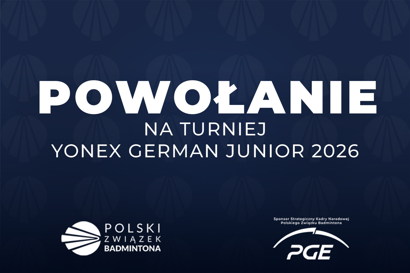Powołanie na turniej Yonex German Junior 2026